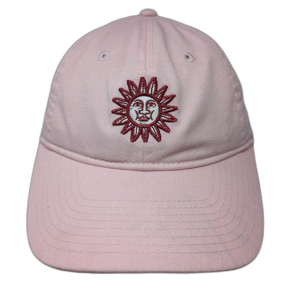 Sun Valley Baseball Cap Pink One Size Sun Graphic Established 1936 Slideback Hat